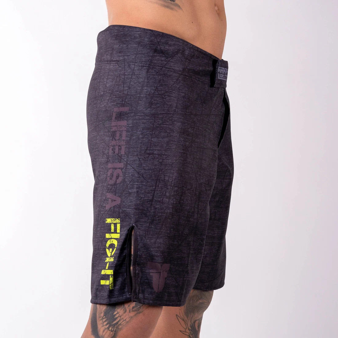 Fighter MMA Shorts - Life is a Fight - grey - MARCATCMBT