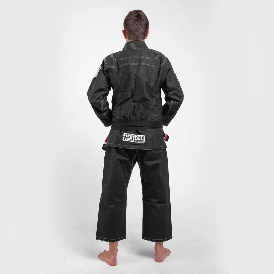 Fighter BJJ Kimono Rice Straw - black - MARCATCMBT