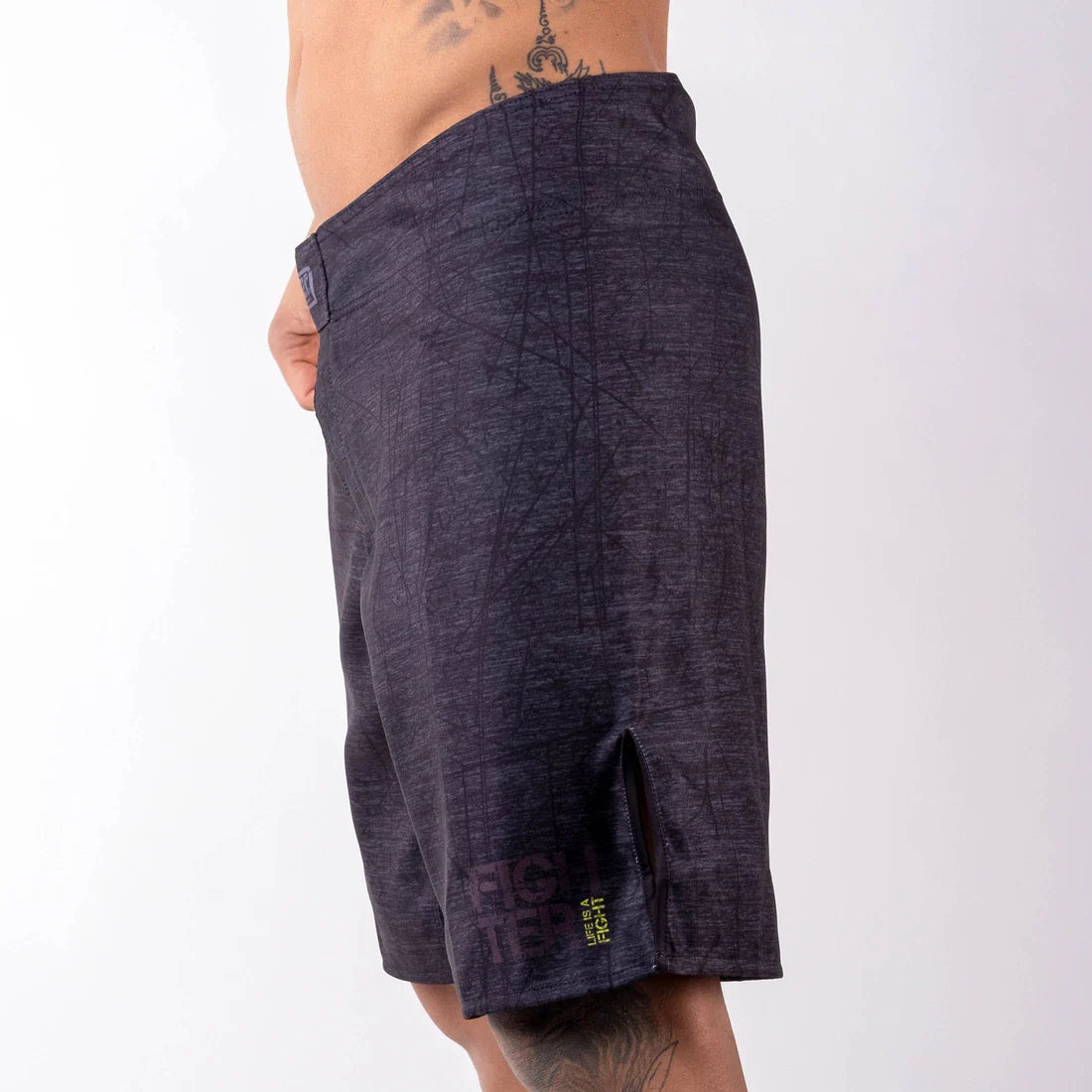 Fighter MMA Shorts - Life is a Fight - grey - MARCATCMBT