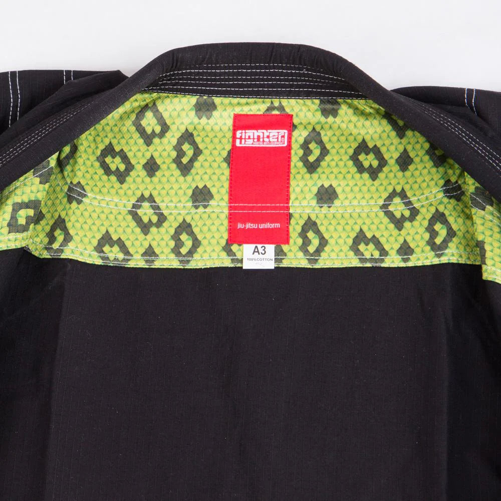 Fighter BJJ Kimono Rice Straw - black - MARCATCMBT