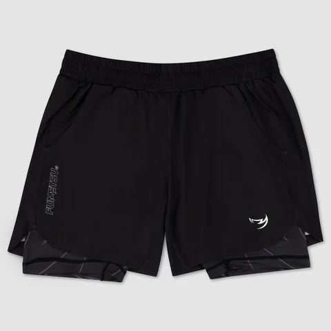 Fumetsu Icon Dual Layer Training Shorts Black - Marcat Combat